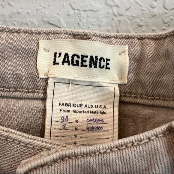 COPY - LAGENCE High Line Distressed Jean Biscuit Taupe Crop Jean - Picture 9 of 9